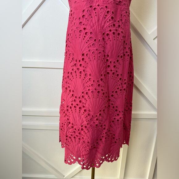 NWT Andie Swim The Roatan Midi Eyelet Open Back Dress Rosette Pink Size XL - Picture 5 of 12